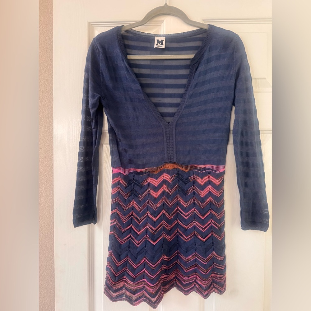 Missoni
Blue and pink zigzag pattern top size small